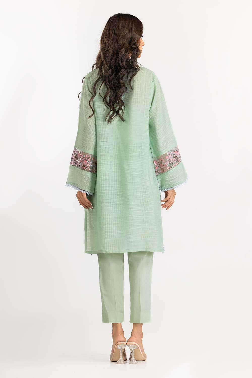 2 Piece Dyed Dobby Embroidered Kurti With Trouser IPW-22-12