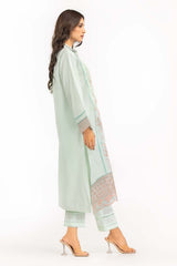 2 Piece Cambric Suit Embroidered Shirt Trousers IPW-22-27