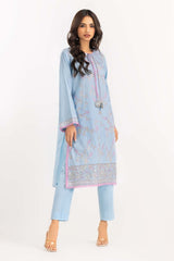 2 Piece Cambric Suit Embroidered Shirt Trousers IPW-22-28