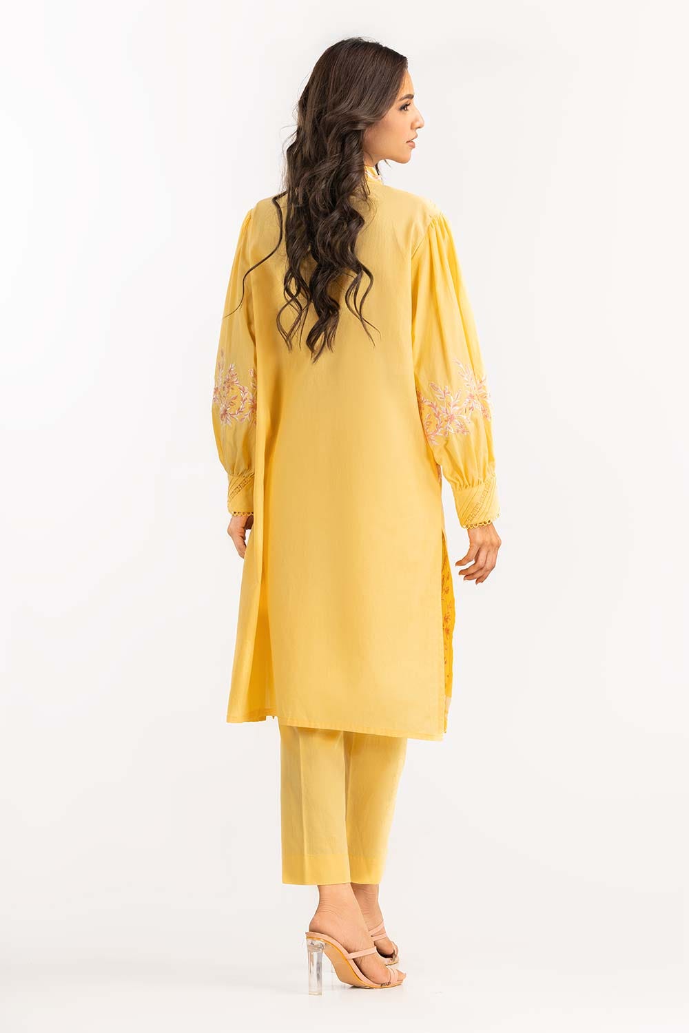 2 Piece Cambric Suit Embroidered Shirt Trousers IPW-22-30