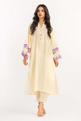 2 Piece Cambric Suit Embroidered Shirt Trousers IPW-22-35