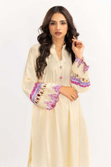 2 Piece Cambric Suit Embroidered Shirt Trousers IPW-22-35