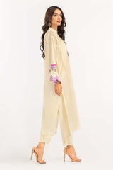 2 Piece Cambric Suit Embroidered Shirt Trousers IPW-22-35