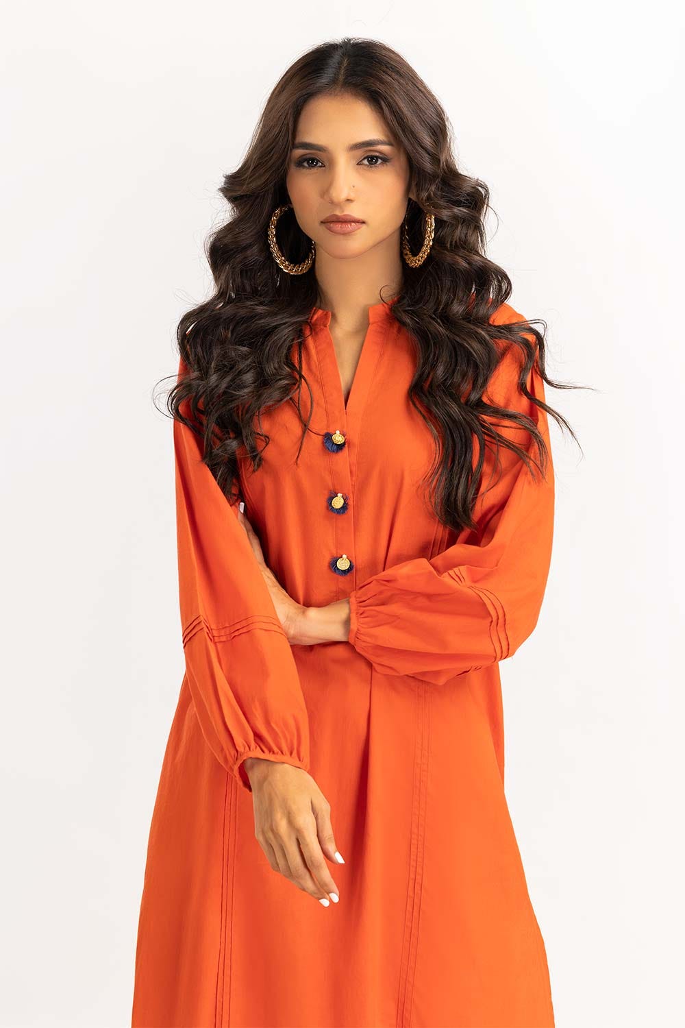 Dyed Cambric Shirt With Trousers