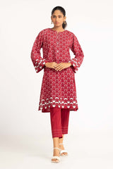 Dyed Cambric Screen Printed Shirt And Trouser IPW-23-111