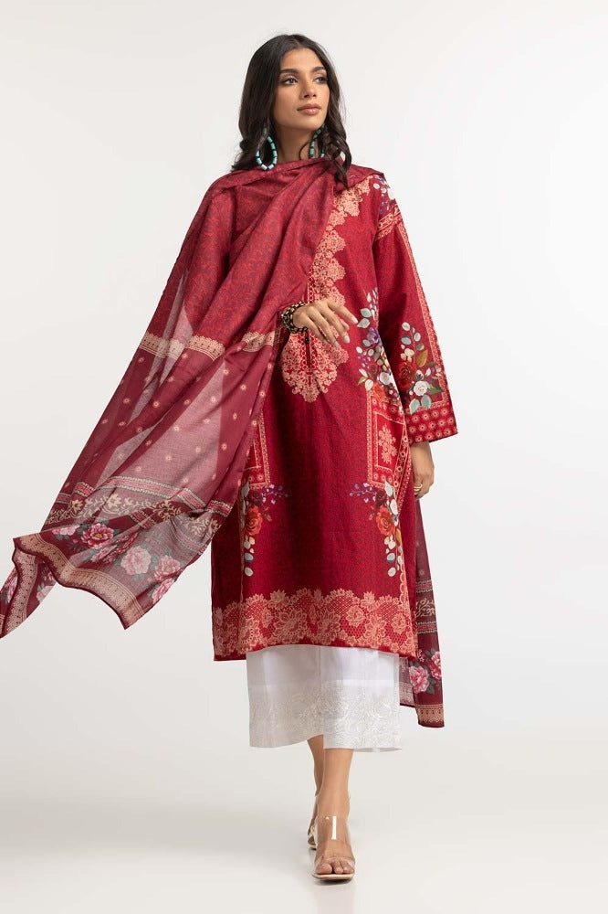 Digital Print Cambric Shirt With Dupatta IPW-23-26