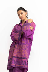 Dyed Cambric Screen Printed Shirt With Trouser IPW-23-53