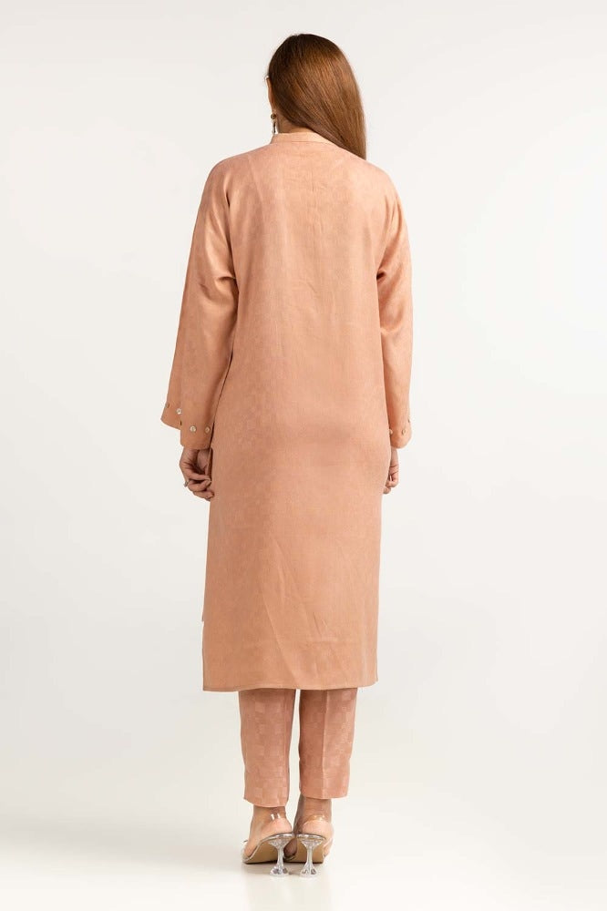 Dyed Self Jacquard Shirt With Trouser IPW-23-72