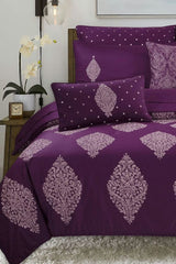 Iris Petal T-400 Embroidered Quilt Cover Set