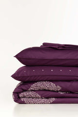 Iris Petal T-400 Embroidered Quilt Cover Set