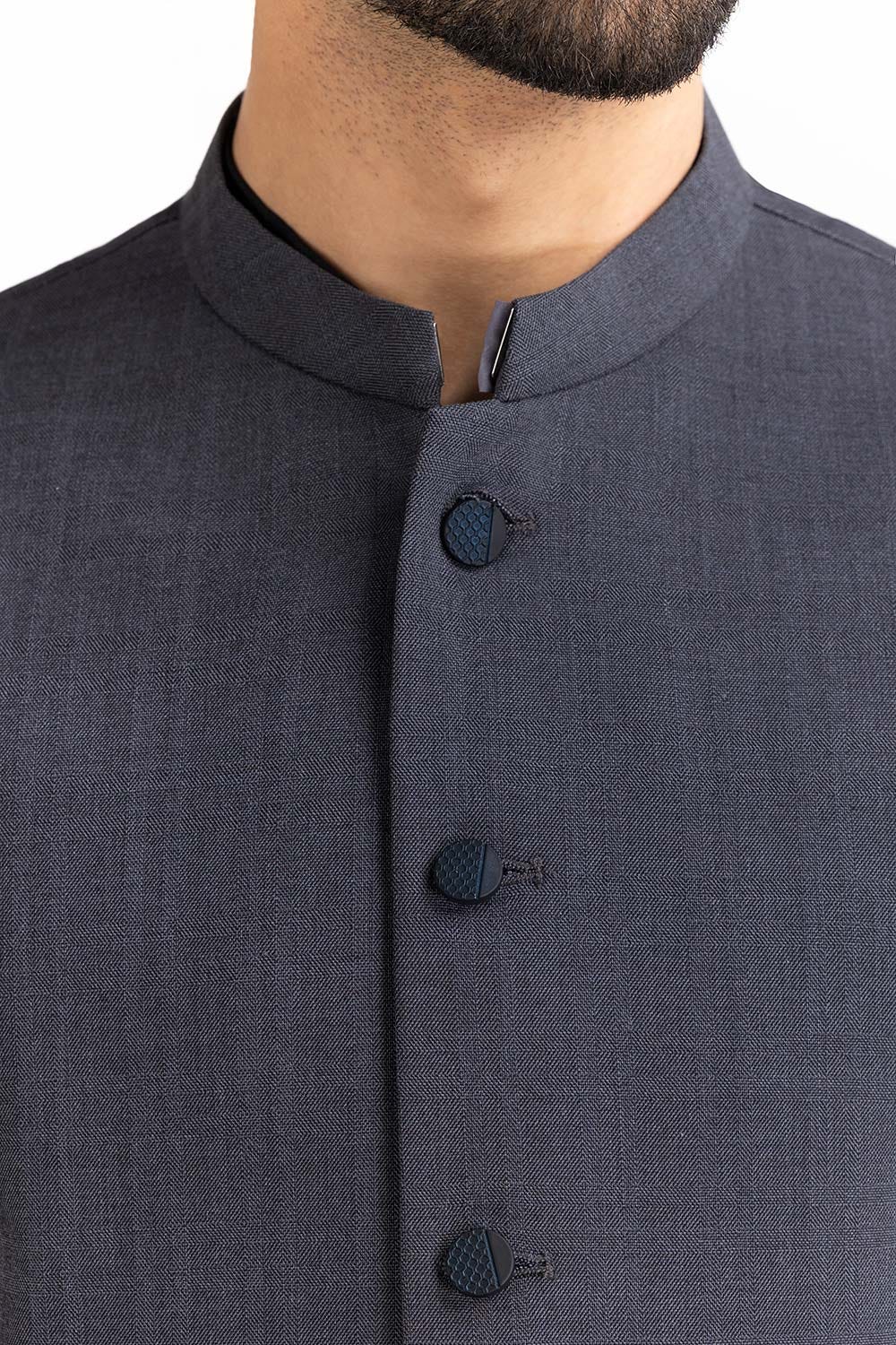 Iron Grey Basic Waist Coat WC-PD22-030