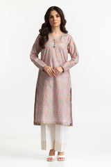 Lawn Gold Printed Shirt IUSTK-262