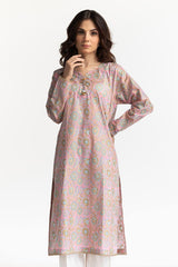 Lawn Gold Printed Shirt IUSTK-262