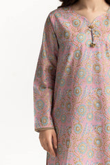 Lawn Gold Printed Shirt IUSTK-262