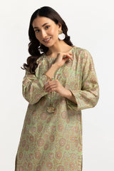 Lawn Gold Printed Shirt IUSTK-264