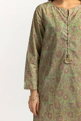 Lawn Gold Printed Shirt IUSTK-264