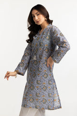 Lawn Gold Printed Shirt IUSTK-265