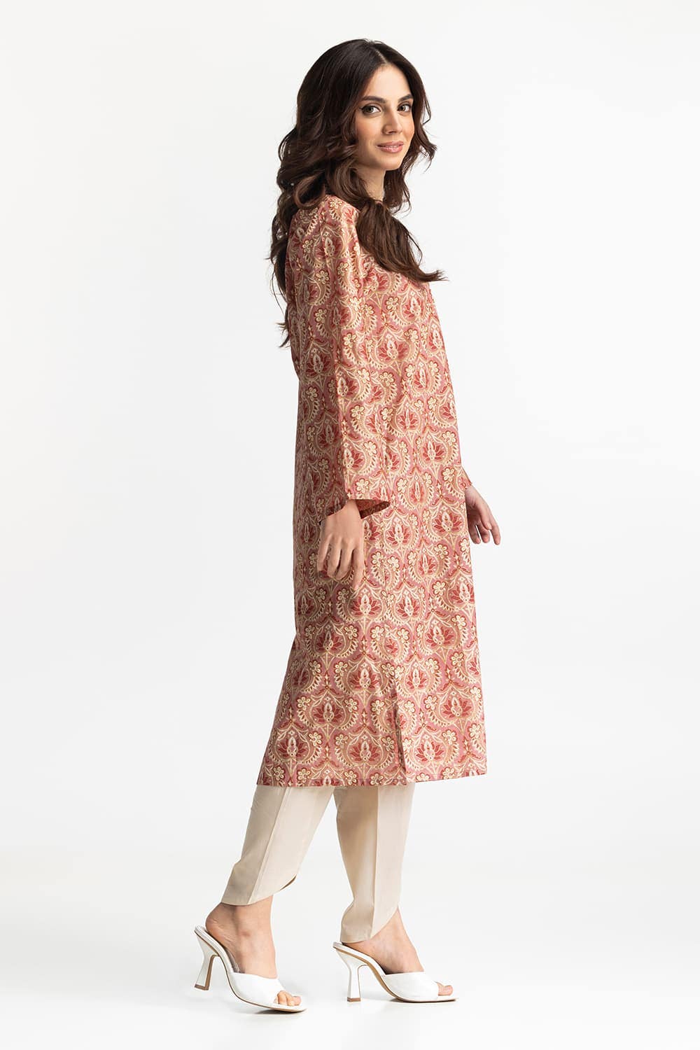 Lawn Lacqure Printed Shirt IUSTK-279