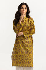 Lawn Gold Printed Shirt IUSTK-280