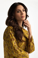 Lawn Gold Printed Shirt IUSTK-280