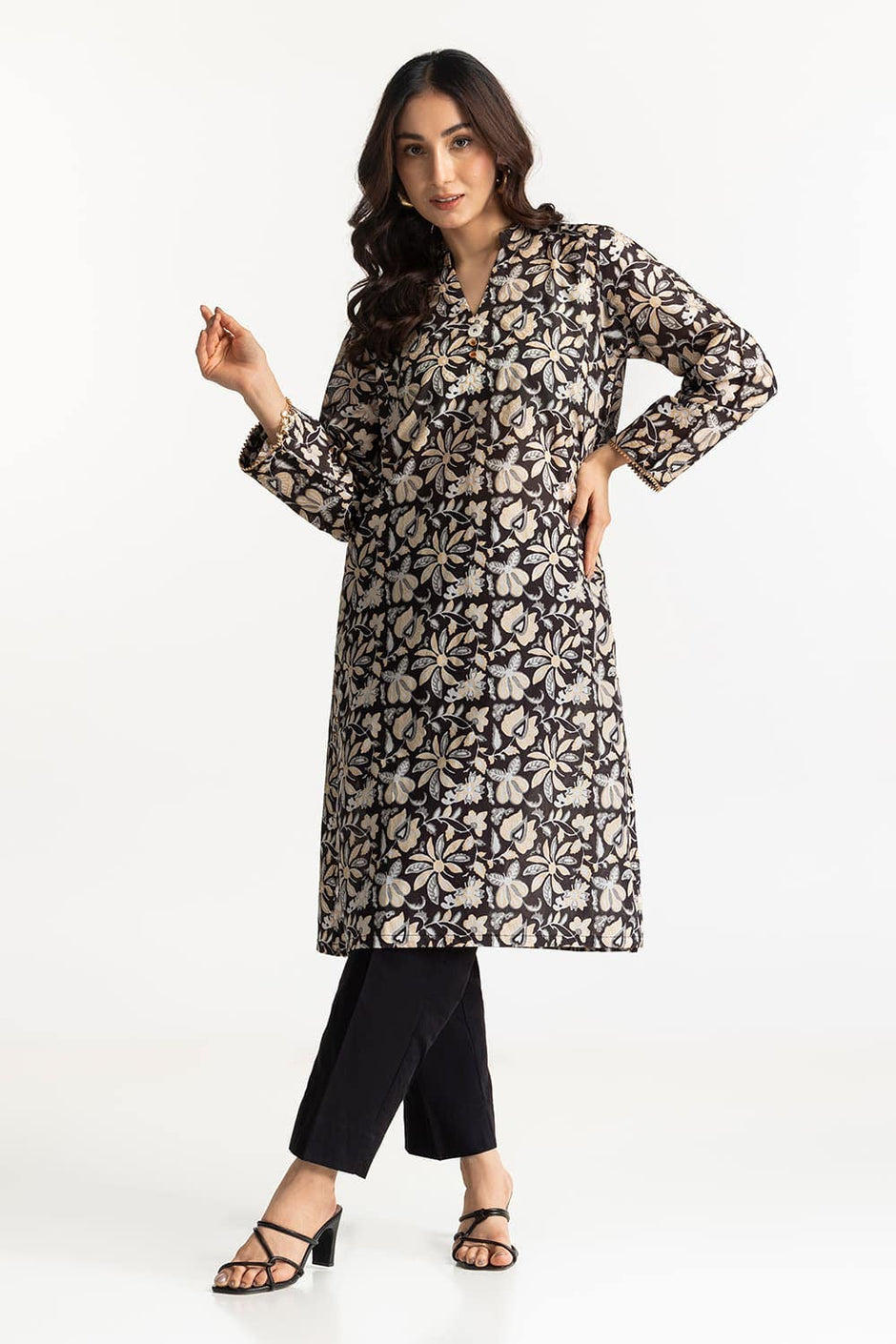 Lawn Gold Printed Shirt