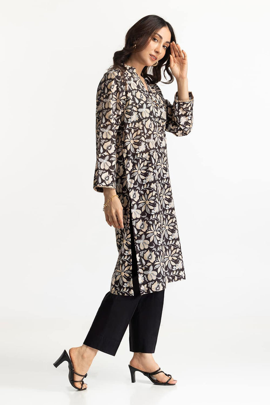 Lawn Gold Printed Shirt