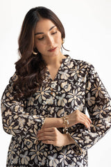 Lawn Gold Printed Shirt IUSTK-281