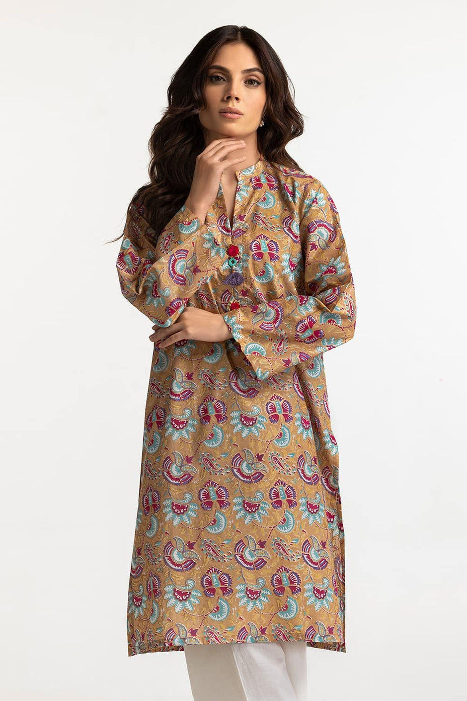 Lawn Gold Printed Shirt