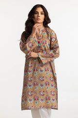Lawn Gold Printed Shirt IUSTK-284