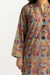 Lawn Gold Printed Shirt IUSTK-284