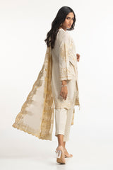 3 Piece Zari Lawn Embroidered Suit IUSTKSD-134