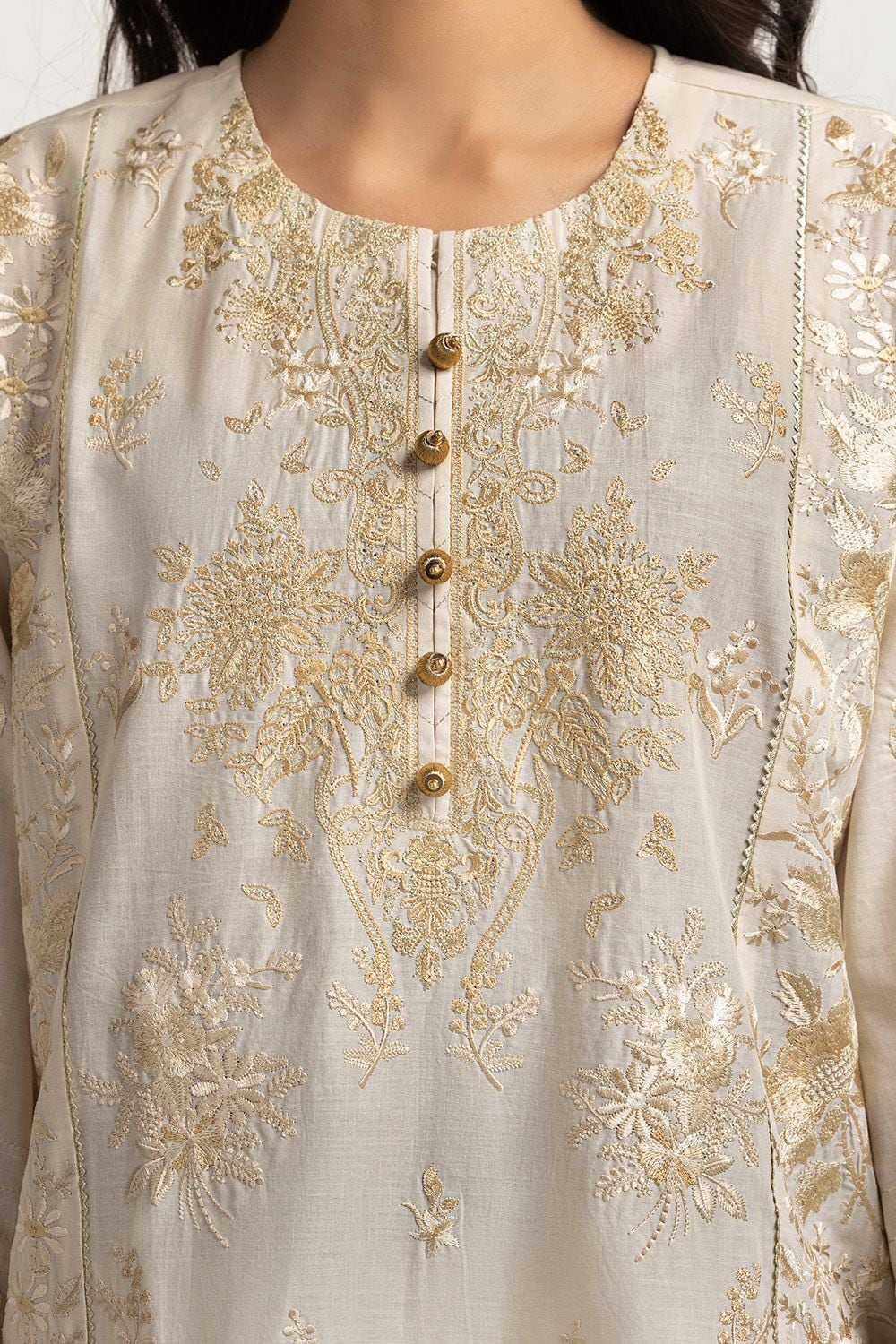 3 Piece Zari Lawn Embroidered Suit IUSTKSD-134