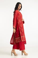 3 Piece Chiffon Embroidered Suit IUSTKSD-173