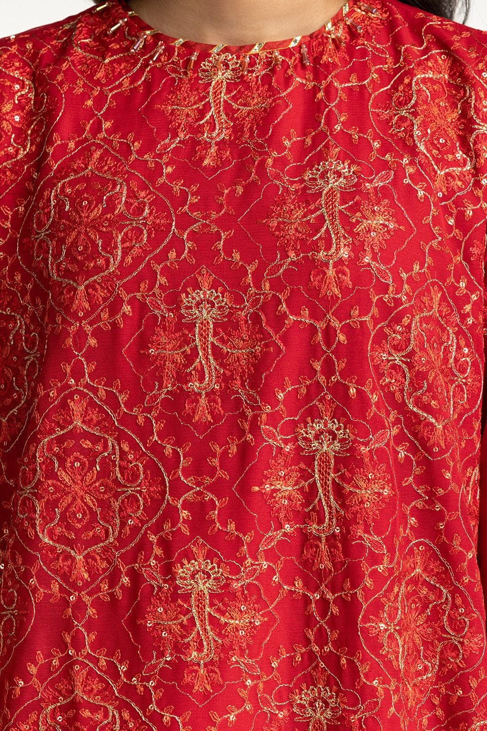 3 Piece Chiffon Embroidered Suit IUSTKSD-173