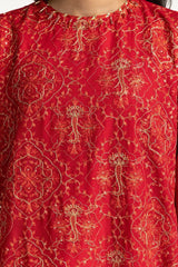 3 Piece Chiffon Embroidered Suit IUSTKSD-173