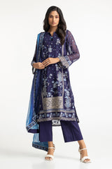 3 Piece Chiffon Embroidered Suit IUSTKSD-197