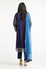 3 Piece Chiffon Embroidered Suit IUSTKSD-197