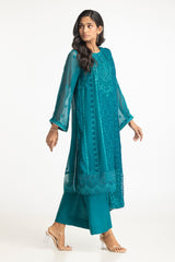 3 Piece Chiffon Embroidered Suit IUSTKSD-198