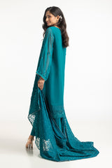 3 Piece Chiffon Embroidered Suit IUSTKSD-198