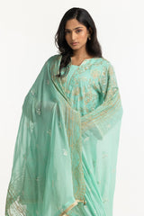3 Piece Chiffon Embroidered Suit IUSTKSD-228