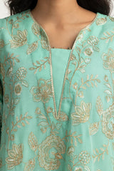 3 Piece Chiffon Embroidered Suit IUSTKSD-228
