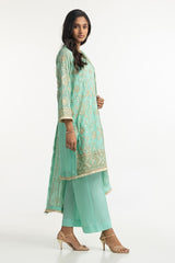 3 Piece Chiffon Embroidered Suit IUSTKSD-228