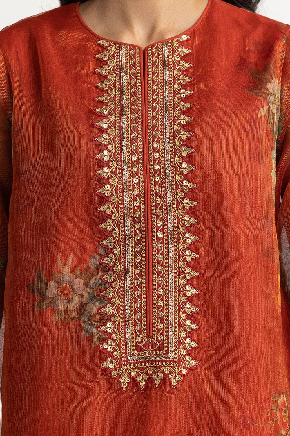 3 Piece Mehsuri Embroidered Suit