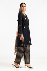 3 Piece Jacquard Lacquer Printed Suit IUSTKSD-245