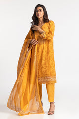 3 Piece Lawn Printed Diamantes Suit IUSTKSD-25