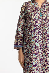 3 Piece Lawn Gold And Lacquer Printed Suit IUSTKSD-288