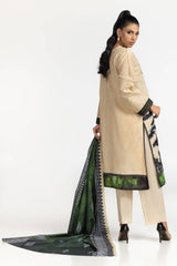3 Piece Khaddar Printed With Embroidered Suit IUSTKSD-317
