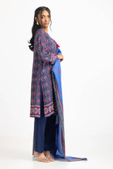 3 Piece Linen Printed Suit IUSTKSD-320