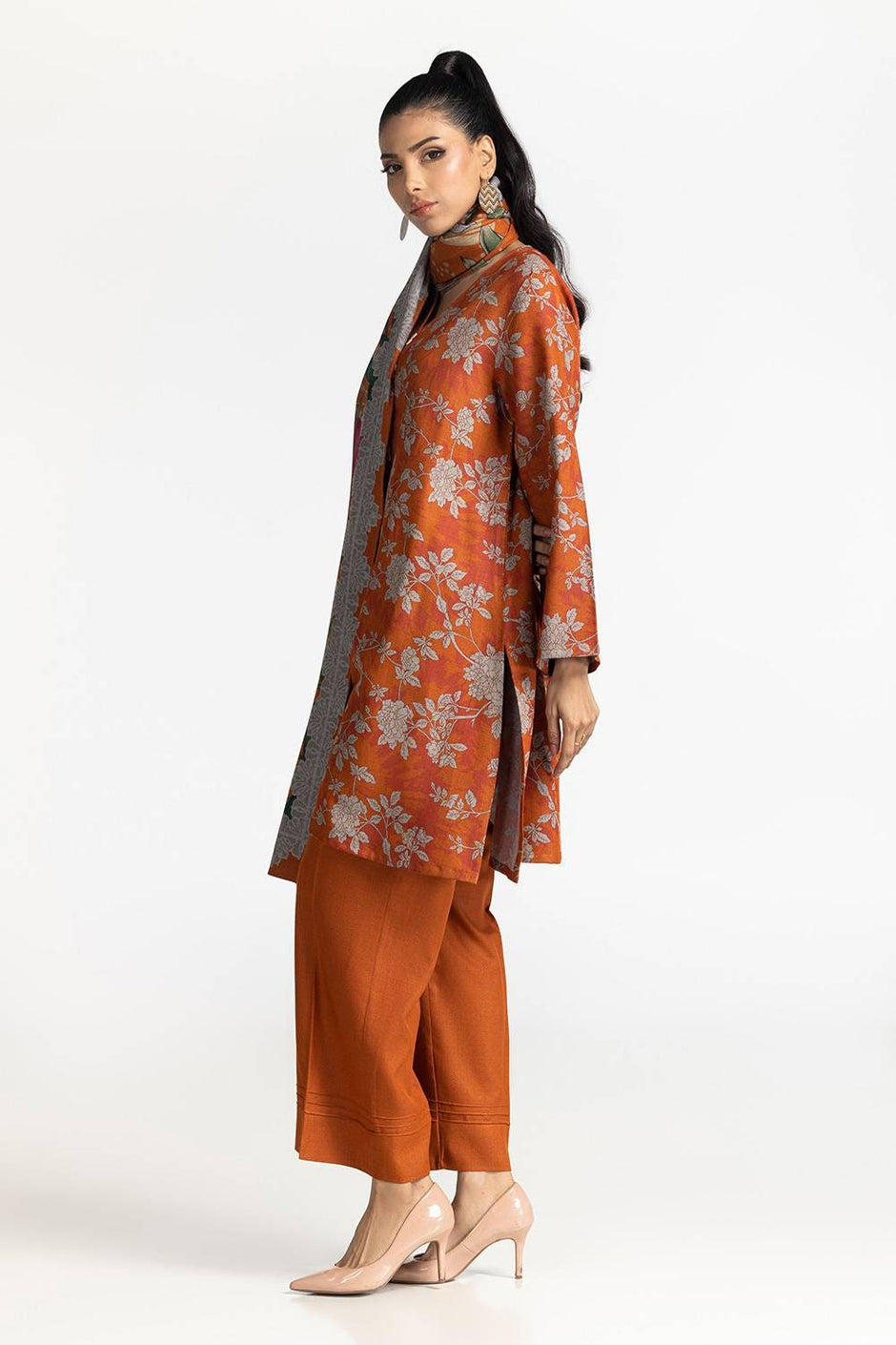 3 Piece Dhanak Printed Suit
