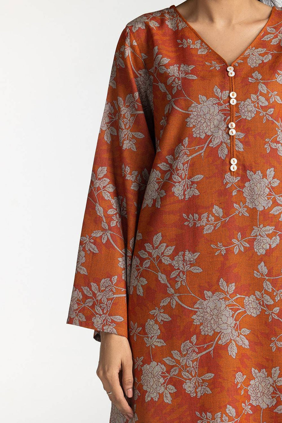 3 Piece Dhanak Printed Suit